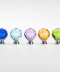 Dang Fancy 30mm Diamond Cut Crystal Cabinet Knobs With Clear Gold Alloy Base Super Smooth Drawer Handles For Kitchen Cupboards Dresser Wardrobe Furniture 6 Pack Solid Glass Pulls Pretty Darn Beautiful in various colors