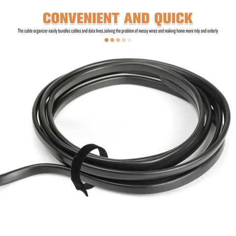 150 Piece Cat Head Cable Management Straps Heavy Duty Nylon Wire Ties Smooth Cord Organizers coiled for tidy cords.