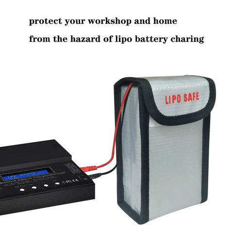 4 Pack LiPo Battery Safe Bag Fireproof Storage Pouch for RC Batteries explosion proof with flame retardant glass fiber material