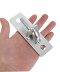 Heavy Duty Wall Mount Gate Hinges 4 Pack Galvanized Iron Frame Weather Proof Design No Sweat Bolt Install For Fence Posts And Barn Doors Built Solid For Any Backyard Setup With Standard Pin Openings shown in hand for size reference.