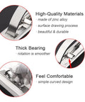 Close-up of 2 Pack Stealthy Invisible Cabinet Drawer Handle 180 Degree Rotating Hidden Concealed Grip Pulls showing zinc alloy design