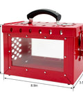 Lockout Tagout Box Kit Set Of 3 Portable Padlock Boxes With Transparent Acrylic Sides For Quick Visual Checks Heavy Duty Steel