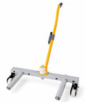 Rolling Wheel Dolly For Cars, Trucks, ATVs, Skid Steers And Trailers, A Workhorse With 485 Lb Capacity, Three Adjustable Rollers, Extra Long Rollers, Tire Lift And Removal Aid For Easy Wheel Changes. shown with yellow handle and aluminum rollers