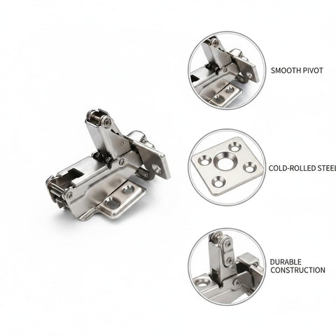 Nonstandard Angle Cabinet Door Hinge For Corner And Angled Frames Built From Cold Rolled Steel Kitchen Bath Hardware 1 Pack showing details