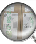 Magnified view of labels on New Sealed 2.2kW Industrial Drive Module With Box Model 25B-D6P0N104, showing specifications