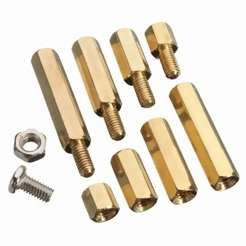 Brass M3 Hex Spacer Kit 120 Pieces Built For DIY Projects And Metalwork Premium Quality Spacers And Nuts Set Oxidation Resistant And Easy To Install Great For Automotive And Industrial Use, brass hex spacers and nut