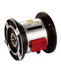 Front view of DC 24V 35W 90Nm Double Flange Magnetic Clutch Brake Combination CSN010AA for industrial machinery use.