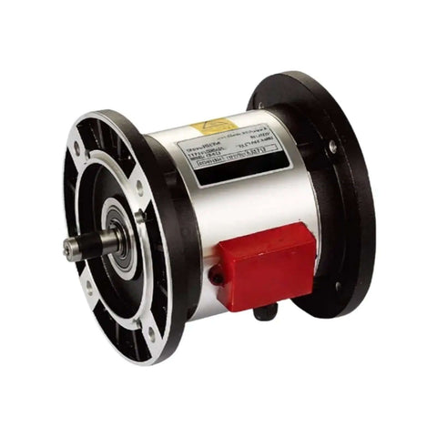Front view of DC 24V 35W 90Nm Double Flange Magnetic Clutch Brake Combination CSN010AA for industrial machinery use.