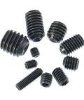 400Pcs Allen Head Socket Cup Point Set Screws Kit With 10 Sizes M3 M4 M5 M6 M8 Internal Hex Drive visible in a circle arrangement