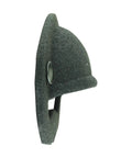 Badass Wrought Iron Cup Bin Pull Featuring Rock Solid Construction With Durable Rust Resistant Matte Black Finish Heavy Duty Kitchen Cabinet Knobs And Drawer Hardware Five Pack side view of a rugged black iron cup pull.