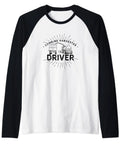 Raglan Baseball Tee With Harvesting Machine Theme Combine Harvester Driver Humor Threshing And Harvest Life For Farmers And Gearheads And Fans Lightweight Classic Fit Shirt showing combine harvester graphic.