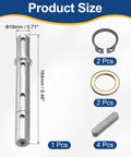 Double Shaft Output 18mm Diameter 164mm Length Low Noise Alloy Steel Shaft With Gaskets S Ring Corner Pin For NMRV040 Worm Reducer