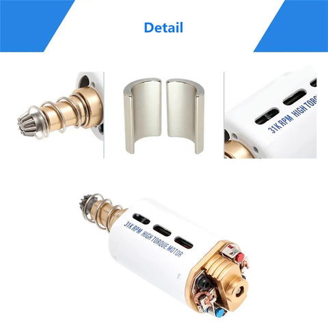Long Shaft 480 mm DC Motor 11.1V High Speed 31000 RPM NdFeB Magnet Torque Beefy Performance Industrial Grade Energy Efficient Reliable for Robotic Projects and Precise Motion Control, detail view