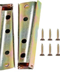 Two Pack Heavy Duty Sofa Latch Connectors Featuring 120 Millimeter Diagonal Bolts Crafted From Cold Rolled Steel To Keep Your Couch Frame Secure As A Rock Daily with screws.