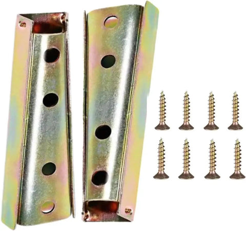 Two Pack Heavy Duty Sofa Latch Connectors Featuring 120 Millimeter Diagonal Bolts Crafted From Cold Rolled Steel To Keep Your Couch Frame Secure As A Rock Daily with screws.