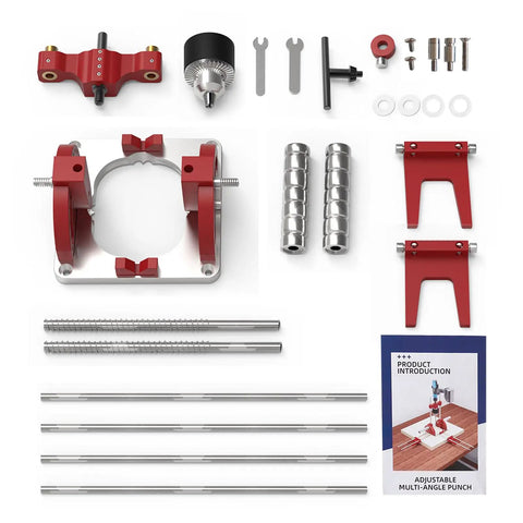 Portable Drill Guide For Dead Nuts Straight And Angled Holes Up To Sixty Degrees Sharp As A Tack Precision Angle Stand with tool parts.