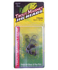 Trout Magnet Jig Heads 1/64oz Black Shad Dart Head With Split Tail For Freshwater Fishing Horizontal Fall Lure Accessory in packaging