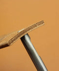 Close-up of 9 Size Oval Leather Hole Punch Set Carbon Steel Pro Grade Hand Punch Tool Kit in use on leather