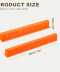 8 Inch Rubber Magnetic Vise Jaw Pads Soft Anti Scratch Jaws For DIY Woodworking Clamping Orange With Built In Magnets For Secure Attachment, 0.87 Inch Jaw Width, 7.87 Inch Length, Heavy Duty Durable shown with size dimensions
