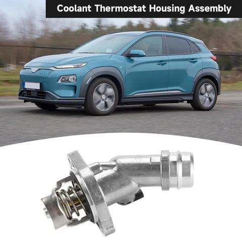 Engine Coolant Thermostat Housing Assembly For Hyundai Elantra 2.0L L4 Gas 2017 2020 And Veloster 2.0L L4 Gas 2017 2020 Replacement Part 255002E085 Base Premium Upgrade with car