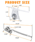 Product size diagram of Nylon Concave Screen Door Roller Replacement Set With Edge Adjustable Design for tool free fix.