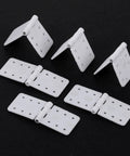 White nylon folding square blade hinges for RC planes, 20 Pack RC Plane Hinges For Remote Control Aircraft Nylon Small Hinges For Fixing Fixed Wing Model Airplane Folding Square Blade Hinges With 30 Degree Flex For Easy Accessory Attachment And Durable Wing Repairs