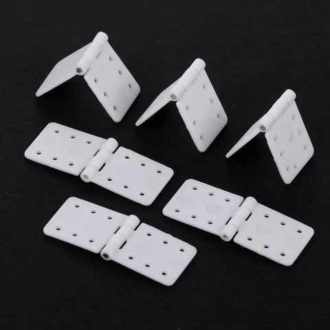 White nylon folding square blade hinges for RC planes, 20 Pack RC Plane Hinges For Remote Control Aircraft Nylon Small Hinges For Fixing Fixed Wing Model Airplane Folding Square Blade Hinges With 30 Degree Flex For Easy Accessory Attachment And Durable Wing Repairs