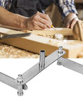 Built Tough Stainless Steel Woodworking Center Finder Marking Gauge With Sharp Scriber Tool used for precise center marking on wood.