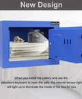 Induction Light Digital Security Safe Box Heavy Duty Steel Hidden Lockbox With Internal Lighting open with contents inside