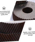 Close-up of Pro Grade Knurling Tool Wheel Set for Lathe highlighting high-quality steel and precision edges.
