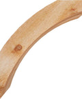 Top view of Rough Sawn Knee Brace In Western Red Cedar, Handcrafted North American Timber, showing one of a kind grain and smooth texture