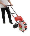 Precise Hand Push Garden Seeder With Seven Nozzles Durable Iron And Plastic Build Includes 8.27L Storage Box displayed