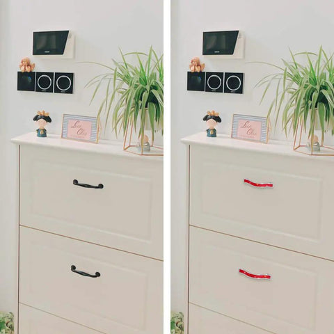 Top Tier Red Crystal Drawer Pulls For Cabinets And Dressers Hella Sparkly Boho Chic Furniture Hardware With Bombproof Screws Dead Simple Refresh Install Four Piece Kit on white dresser