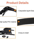Replacement Roller Skate Strap Set, 2 Pack Inline Skate Buckles With Screws, Durable PVC Energy Straps, quick install details