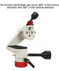 Rock Solid 360-Degree Pan Tilt Telescope Mount With Coarse And Fine Micro Adjustments, showing 360-degree trimmer handwheel