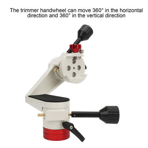 Rock Solid 360-Degree Pan Tilt Telescope Mount With Coarse And Fine Micro Adjustments, showing 360-degree trimmer handwheel