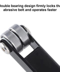Close-up of double bearing mechanism for Angle Grinder Belt Sander Adapter, enhancing speed and belt stability for smooth operation.
