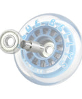 Durable Aluminum Inline Axle Spacers 8 Pack For 6mm Axles And 8mm Bearings shown with roller skate wheel