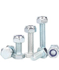 Premium SS304 Stainless Steel M6 Hex Head Bolts With Anti Loosening Lock Nuts Kit 50 Sets for DIY fastening