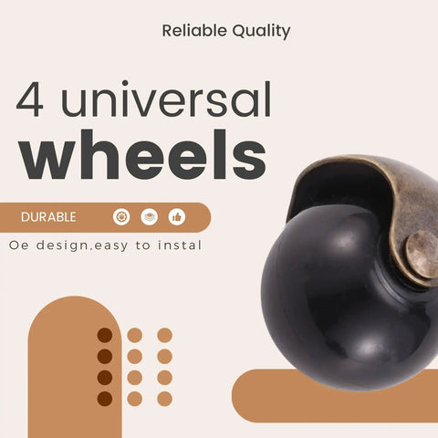 Heavy Duty Furniture Caster Wheels 1.5 Inch Set Of 4 With Insert Pins Smooth Operator Quiet Swivel Casters visible, durable and universal design.