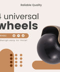 Antique Ball Caster Wheels For Furniture Smooth As Butter 1.5 Inch Diameter Heavy Hitter 50 Lb Load close-up on a black wheel.