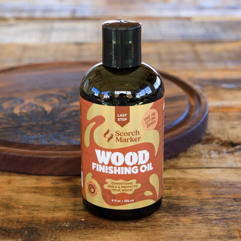 Straight Up Coconut Mct Wood Finishing Oil And Food Safe Cutting Board Sealer in an 8 oz bottle for sealing wooden surfaces.