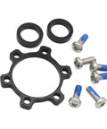 Bolt On Front Boost Hub Adapter 15mm To 110mm Conversion with CNC Machined 6061 Alloy, rings and bolts in view