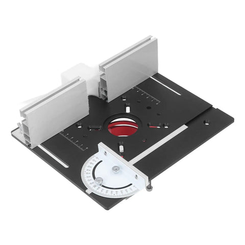 Hardcore Aluminum Router Lift Rig With Stainless Steel Plate For Pro Woodworking Bench Mounts Featuring Smooth Lift Knobs And Crisp Scale Markings Built Like A Tank For Serious Shop Projects Black Finish with precision guide scale.
