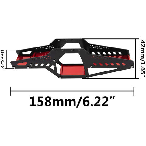 Side view of Aluminum Chassis Frame Kit With Rocks Cage Body Shell Made For Axial SCX24 90081 AXI00001 AXI00002 AXI00005 AXI00006 RC Crawler