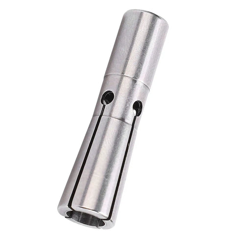 High Force Lathe Chuck Pull Back Collet SDC06-1/4 shown from a side angle highlighting its rigid design and precision slots.