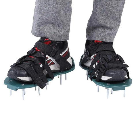 Lawn Aerator Shoes Spiked Garden Boots For Walking Your Yard Knock Out Soil Compaction And Boost Grass Health Easy Outdoor Lawn Care Tool Made From Durable PP Plastic With Iron Spikes