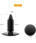 Zero Drama Heavy Duty Nylon Bumper Fastener Rivet Clips And Fender Shield Retainer Push Pin, 7.6mm x 22.5mm size shown.