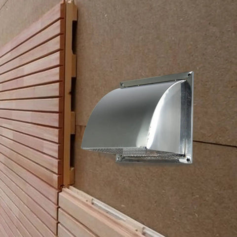 Heavy Duty 8 Inch To 12 Inch Wall Vent Cap Stainless Steel Square Ventilation Cover With Screen Mesh for easy ducting install