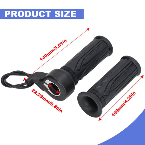Black 20X Full Twist Throttle For E Bikes And Scooters Stable Responsive Electric Bike Throttle With Waterproof Connector